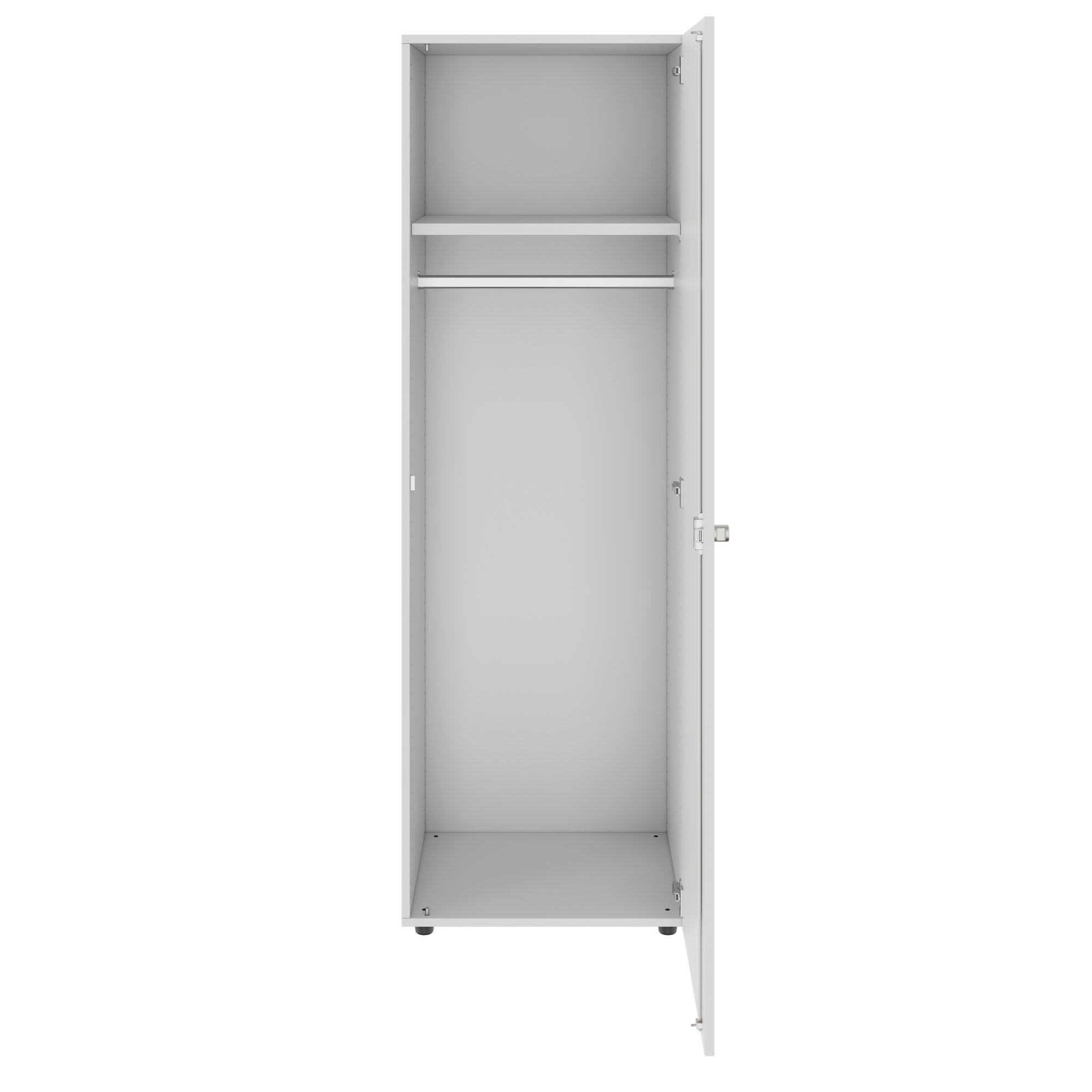 PRO Garderobenschrank | 5 OH, 400 - 600 x 1880 mm, Soft-Close, Grau - 3 Main Image