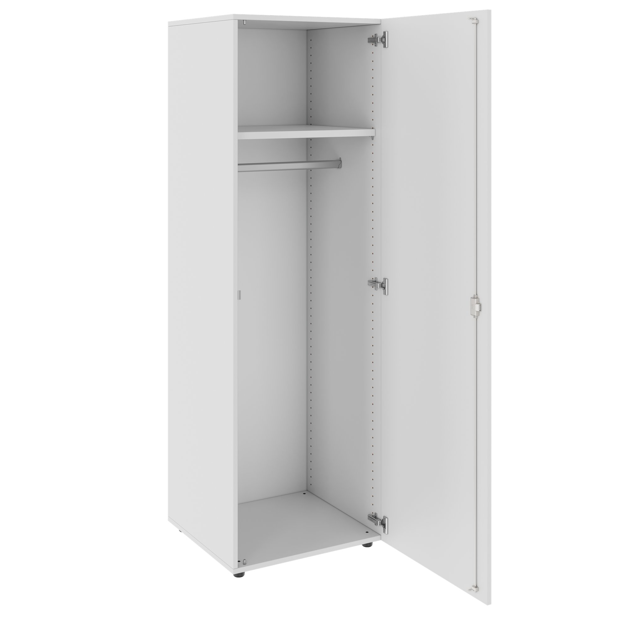 PRO Garderobenschrank | 5 OH, 400 - 600 x 1880 mm, Soft-Close, Grau - 4 Main Image