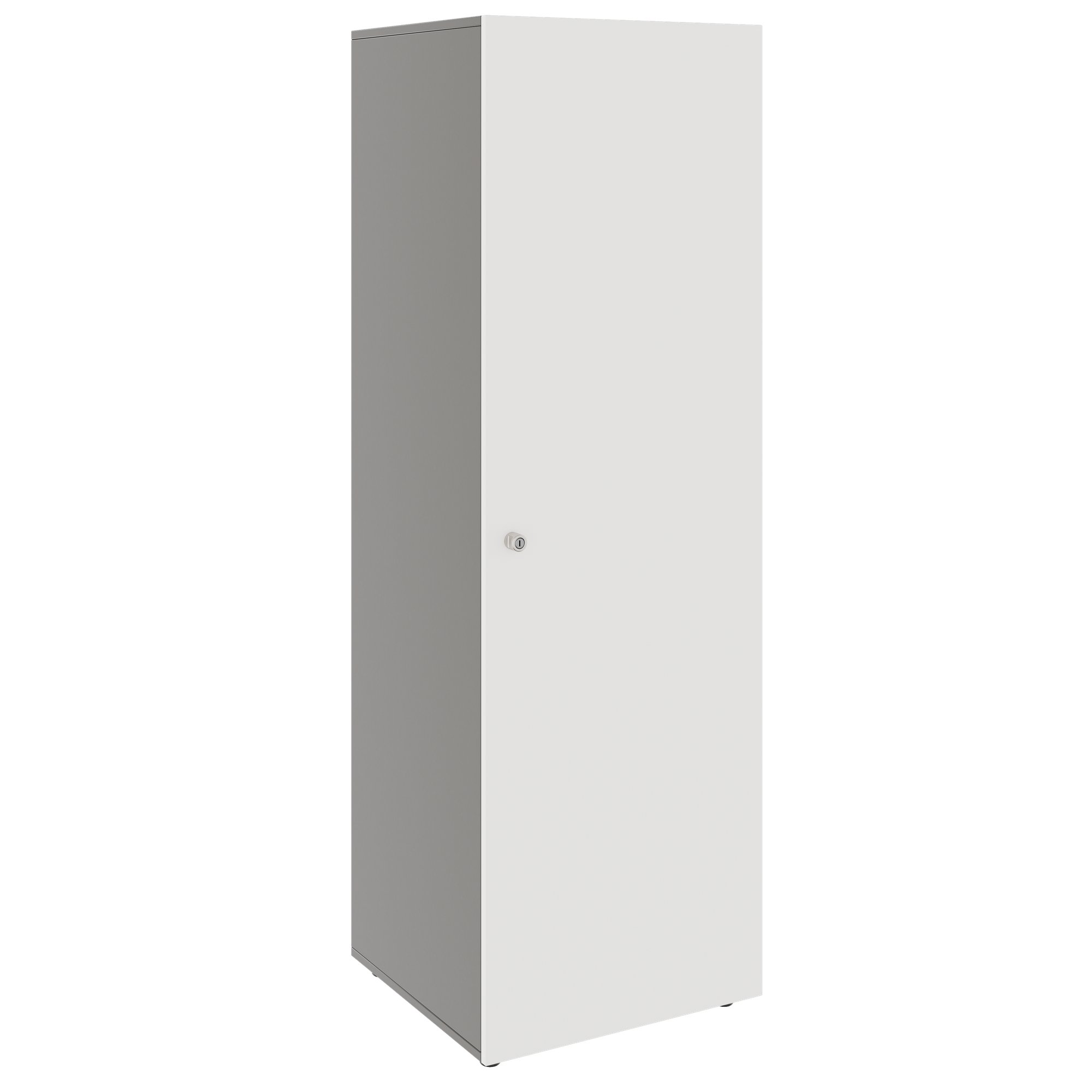 PRO Gabinetto di Cloakroom | 5 OH, 400 - 600 x 1880 mm, morbido -close, grafite / bianco - 1 Main Image