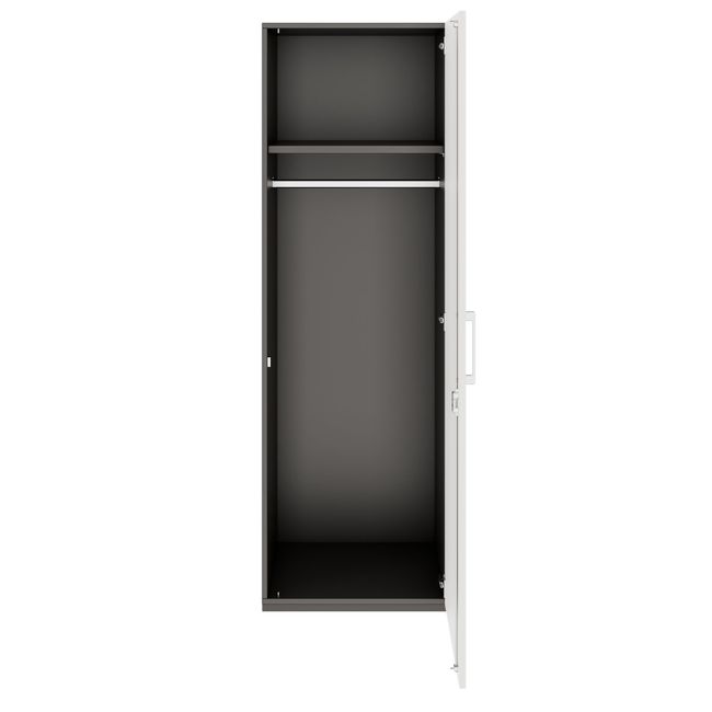 PRO Garderobenschrank | 5 OH, 400 - 600 x 1880 mm, Soft-Close, Graphit / Weiß PRO Garderobenschrank | 5 OH, 400 - 600 x 1880 mm, Soft-Close, Graphit / Weiß
