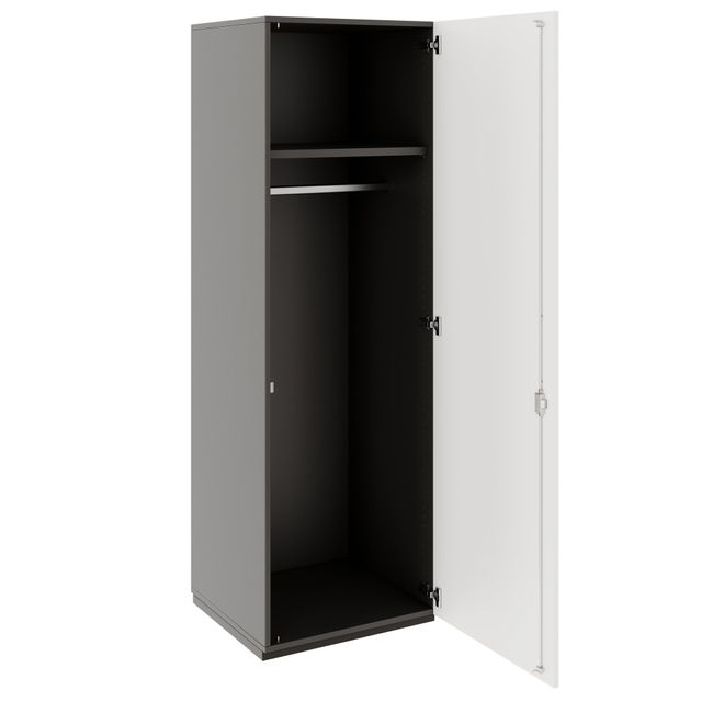 PRO Garderobenschrank | 5 OH, 400 - 600 x 1880 mm, Soft-Close, Graphit / Weiß PRO Garderobenschrank | 5 OH, 400 - 600 x 1880 mm, Soft-Close, Graphit / Weiß