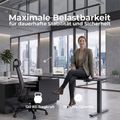 ART Chef-Schreibtisch mit Sideboard | 2130 x 1800 mm, elektrisch höhenverstellbar, Dunkelgrau