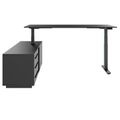 ART Chef-Schreibtisch mit Sideboard | 2130 x 1800 mm, elektrisch höhenverstellbar,  Dunkelgrau - 5 Thumbnail Image