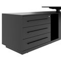ART Chief desk with sideboard | 2240 x 1800 mm, electrically height adjustable, dark gray - 15 Thumbnail Image