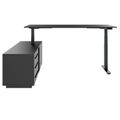 ART Chief desk with sideboard | 2240 x 1800 mm, electrically height adjustable, dark gray - 7 Thumbnail Image