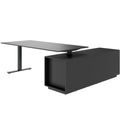 ART Chief desk with sideboard | 2240 x 1800 mm, electrically height adjustable, dark gray - 10 Thumbnail Image