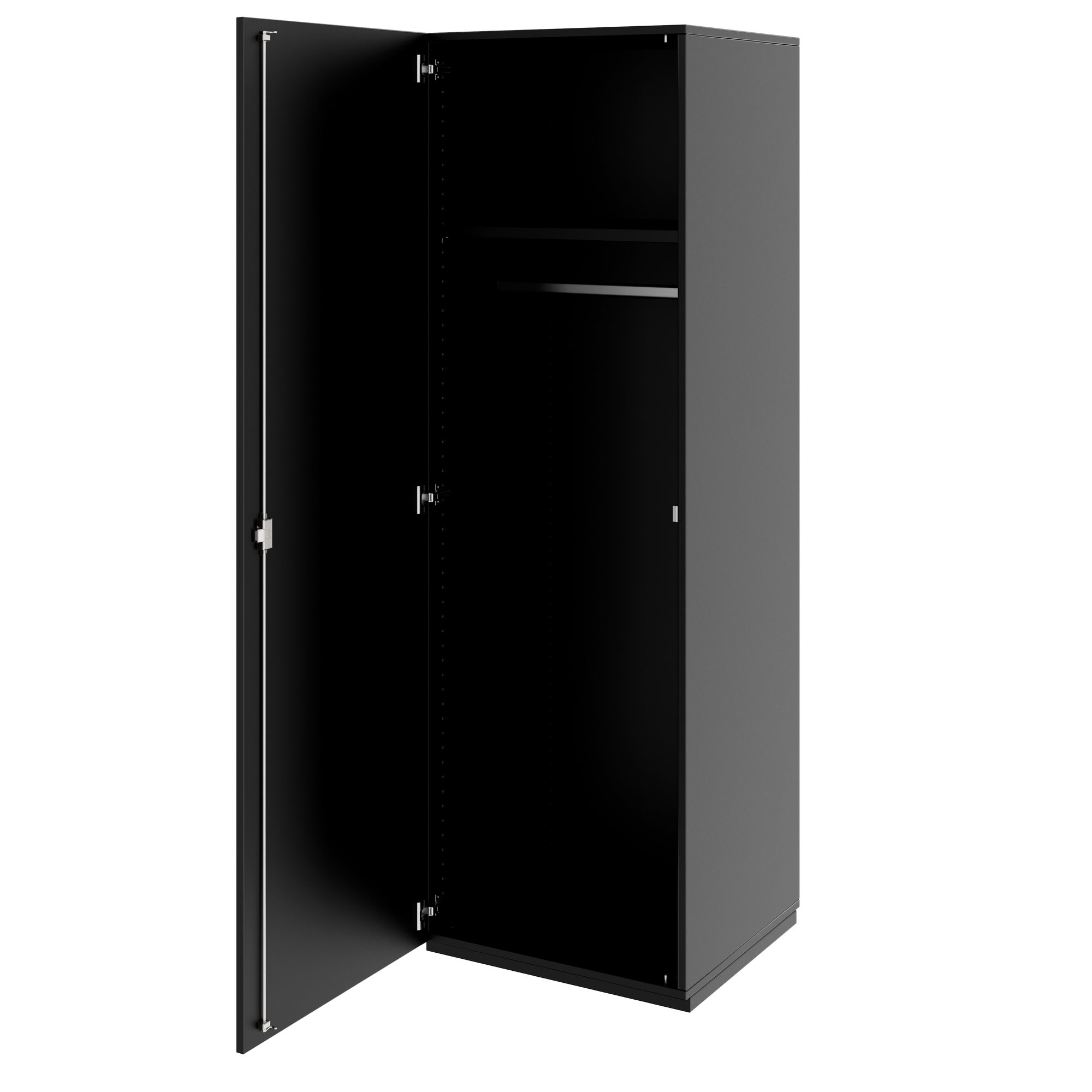 PRO Gabinetto di Cloakroom | 5 OH, 400 - 600 x 1880 mm, morbido, nero - 4 Main Image