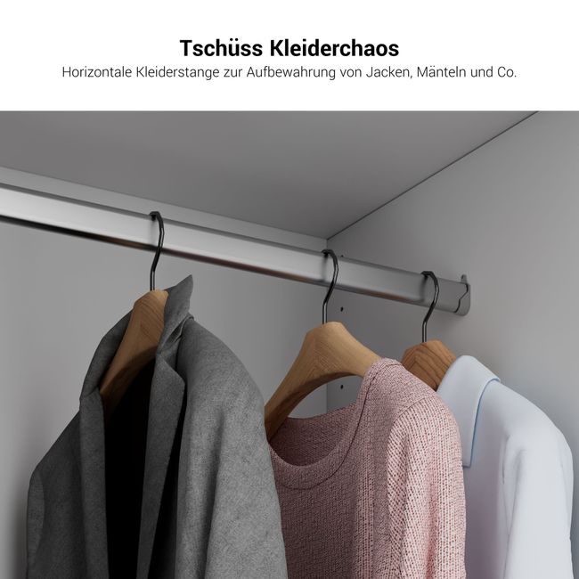 PRO Garderobenschrank | 5 OH, 400 - 600 x 1880 mm, Soft-Close, Schwarz PRO Garderobenschrank | 5 OH, 400 - 600 x 1880 mm, Soft-Close, Schwarz