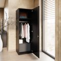 PRO Gabinetto di Cloakroom | 5 OH, 400 - 600 x 1880 mm, morbido, nero - 15 Thumbnail Image