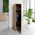 PRO Garderobenschrank | 5 OH, 400 - 600 x 1880 mm, Soft-Close, Natureiche
