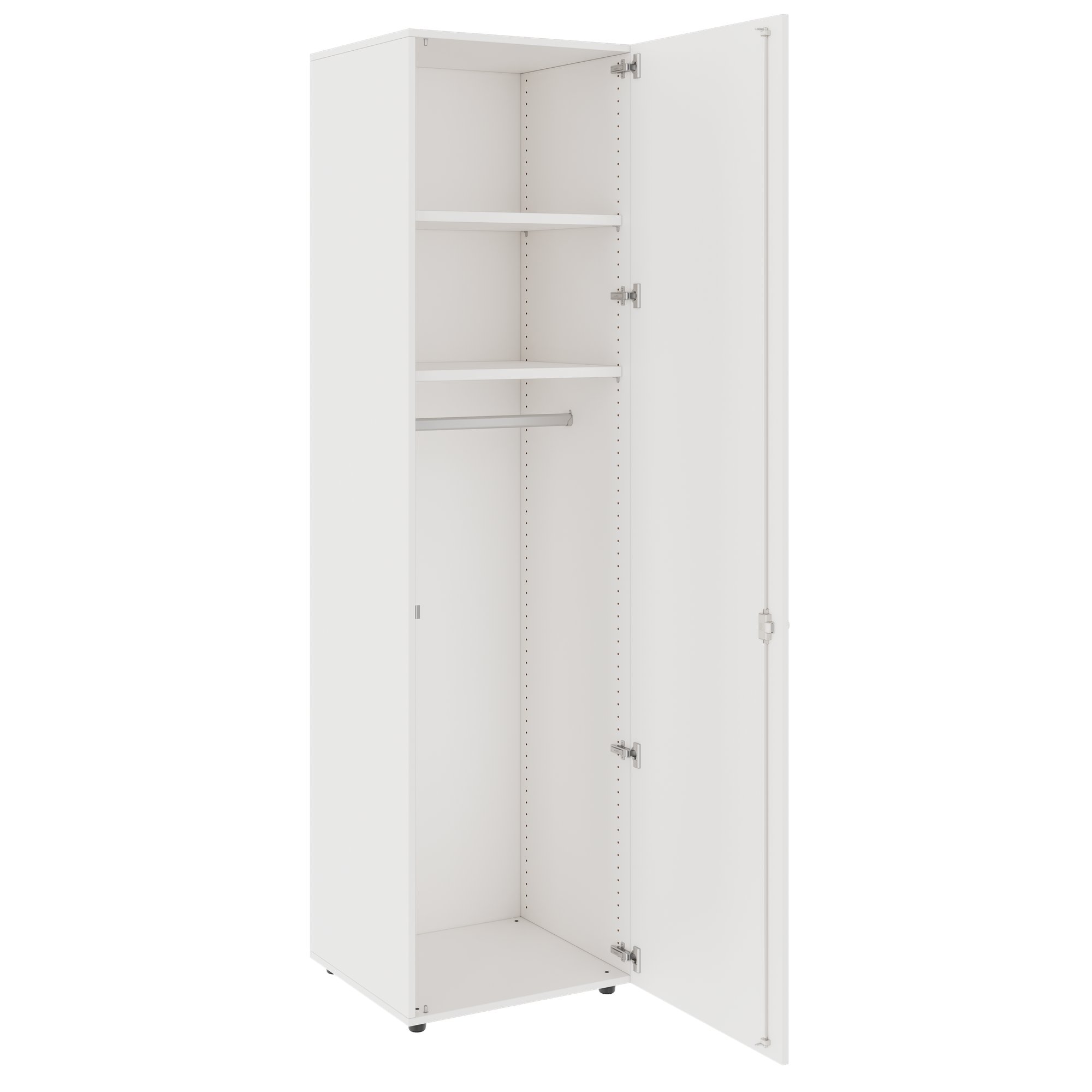 PRO Gabinetto di Cloakroom | 6 OH, 400 - 600 x 2250 mm, morbido, bianco - 4 Main Image