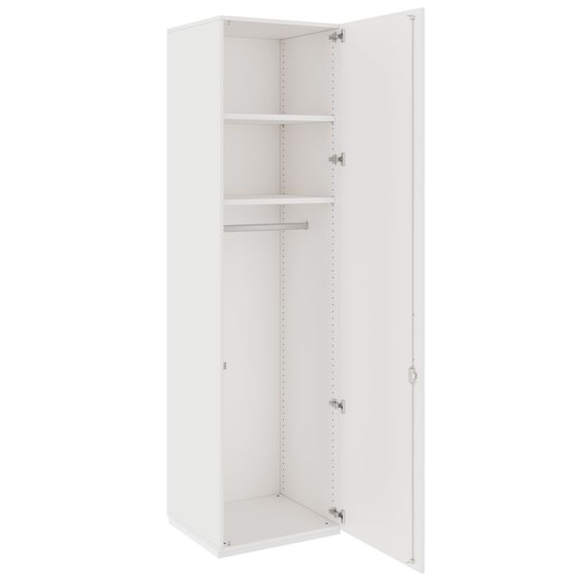 PRO Garderobenschrank | 6 OH, 400 - 600 x 2250 mm, Soft-Close, Weiß