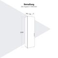 PRO Gabinetto di Cloakroom | 6 OH, 400 - 600 x 2250 mm, morbido, bianco - 13 Thumbnail Image