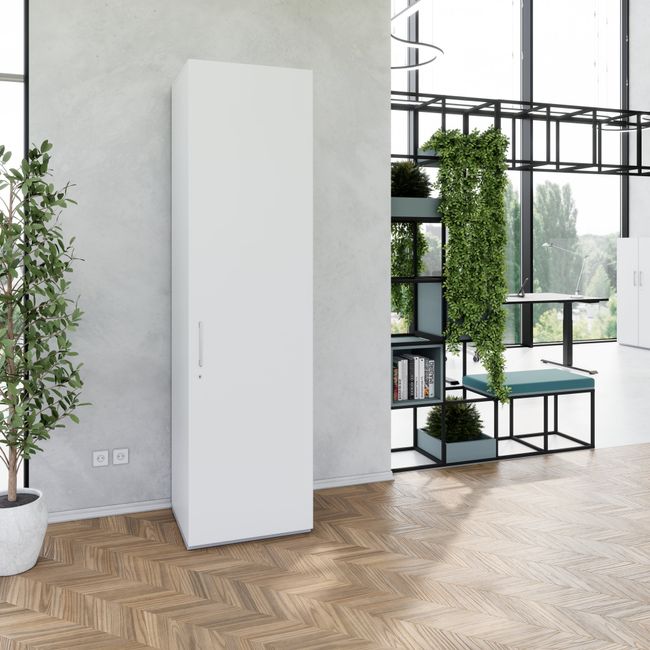 PRO Garderobenschrank | 6 OH, 400 - 600 x 2250 mm, Soft-Close, Grau