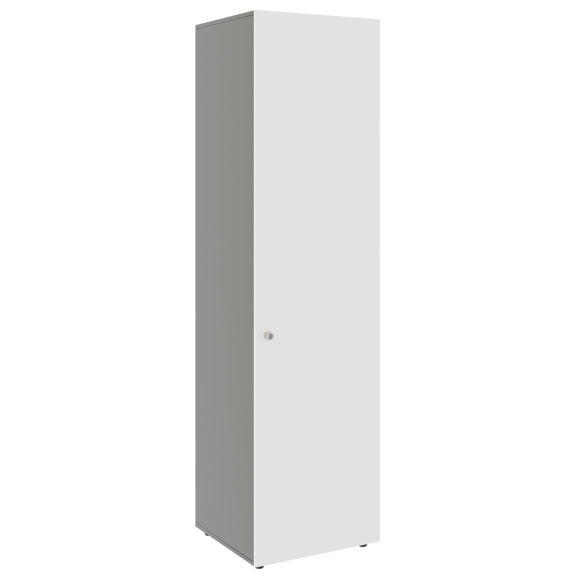 PRO Gabinetto di Cloakroom | 6 OH, 400 - 600 x 2250 mm, morbido -close, grafite / bianco - 1 Main Image