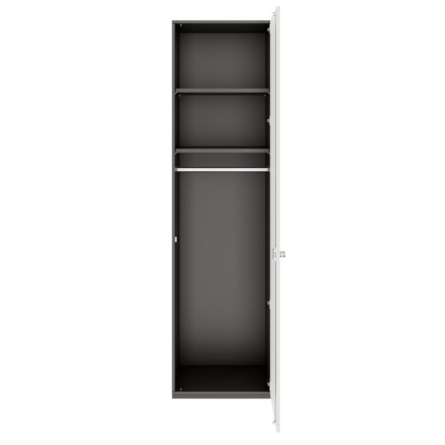 PRO Garderobenschrank | 6 OH, 400 - 600 x 2250 mm, Soft-Close, Graphit / Weiß