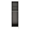 PRO Garderobenschrank | 6 OH, 400 - 600 x 2250 mm, Soft-Close, Graphit / Weiß