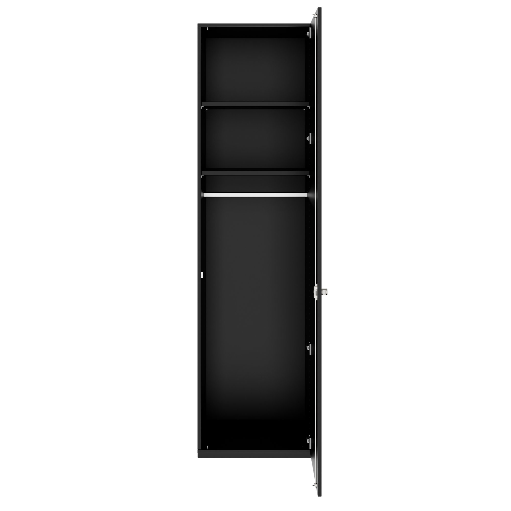 PRO Gabinetto di Cloakroom | 6 OH, 400 - 600 x 2250 mm, morbido, nero - 6 Main Image