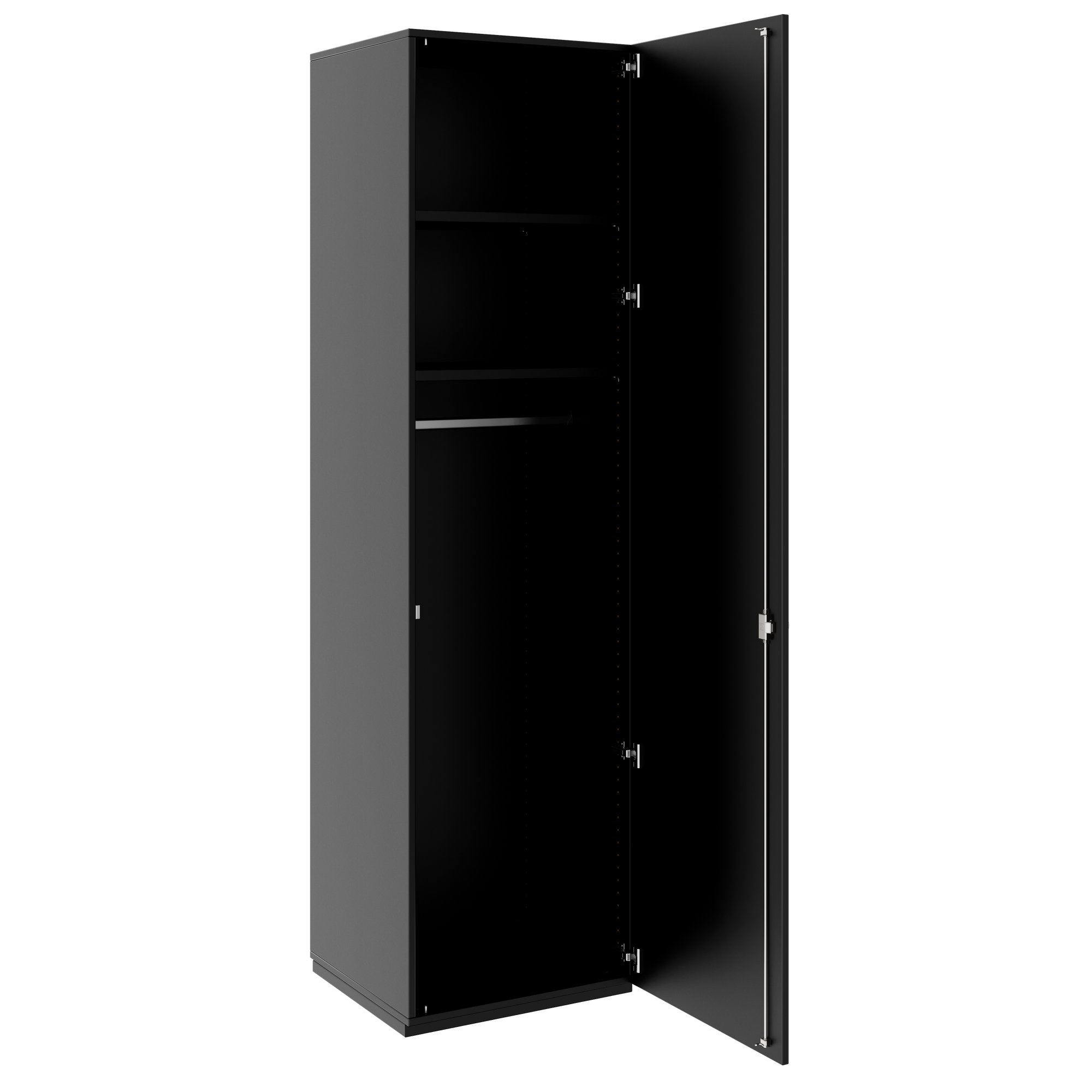 PRO Gabinetto di Cloakroom | 6 OH, 400 - 600 x 2250 mm, morbido, nero - 7 Main Image