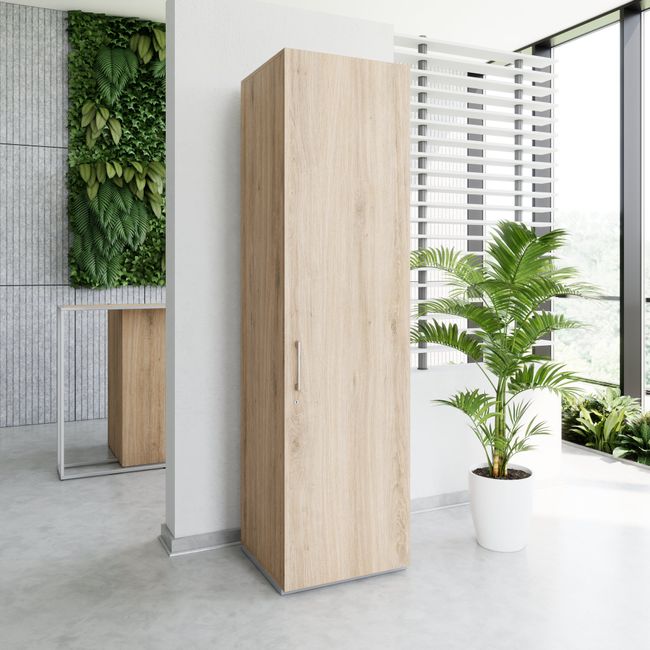 PRO Garderobenschrank | 6 OH, 400 - 600 x 2250 mm, Soft-Close, Natureiche PRO Garderobenschrank | 6 OH, 400 - 600 x 2250 mm, Soft-Close, Natureiche