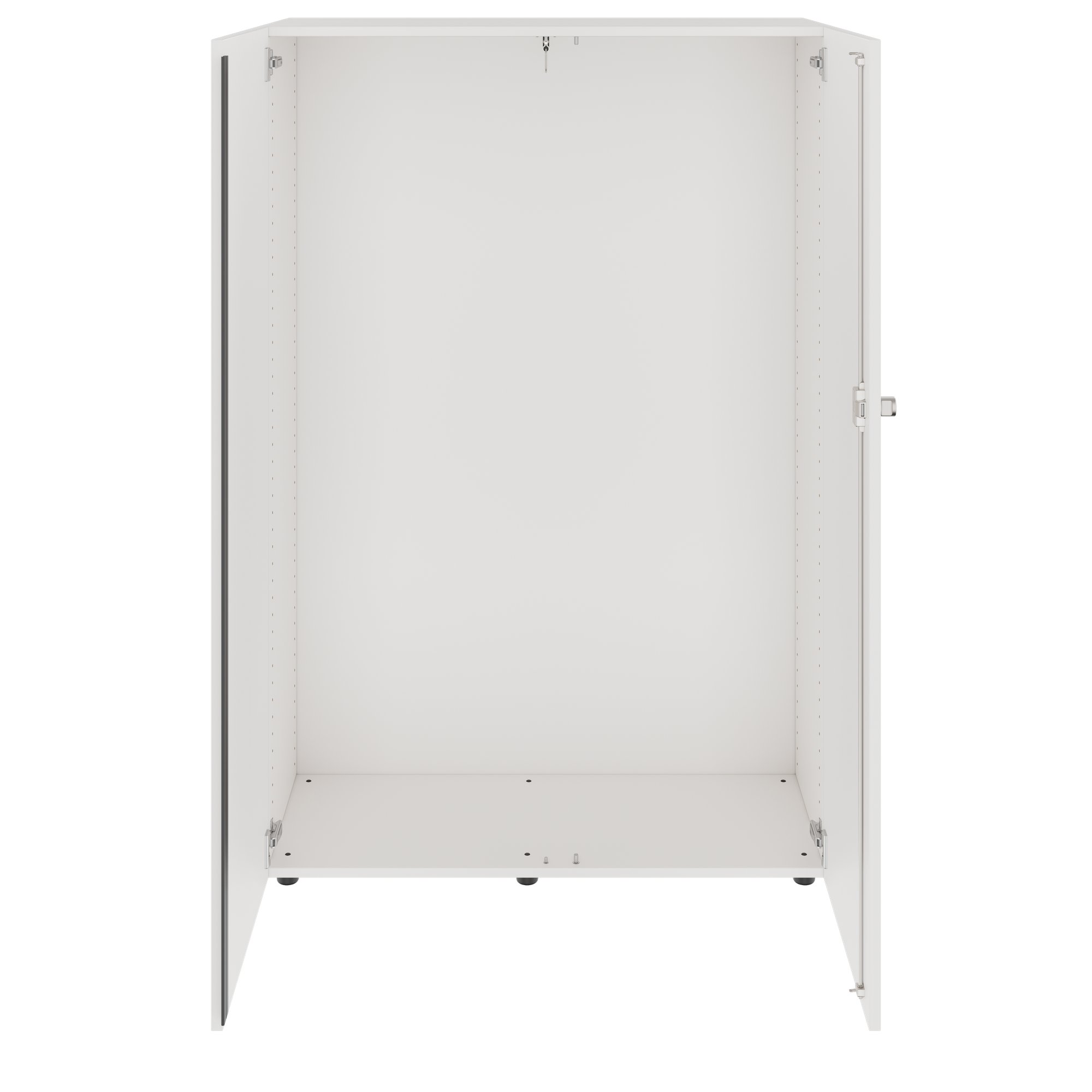 PRO Gabinetto di Cloakroom | 4 OH, 800 - 1000 x 1510 mm, morbido -close, bianco - 3 Main Image