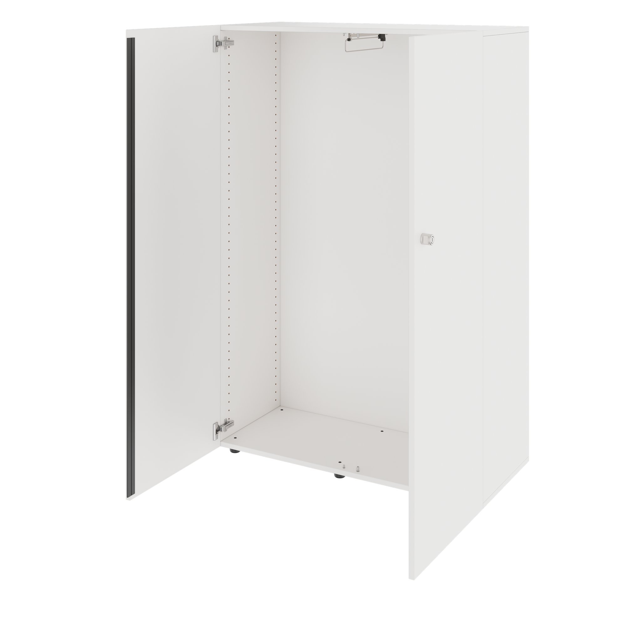 PRO Gabinetto di Cloakroom | 4 OH, 800 - 1000 x 1510 mm, morbido -close, bianco - 4 Main Image
