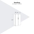 PRO Gabinetto di Cloakroom | 4 OH, 800 - 1000 x 1510 mm, morbido -close, bianco - 13 Thumbnail Image