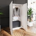 PRO Gabinetto di Cloakroom | 4 OH, 800 - 1000 x 1510 mm, morbido -close, bianco - 15 Thumbnail Image