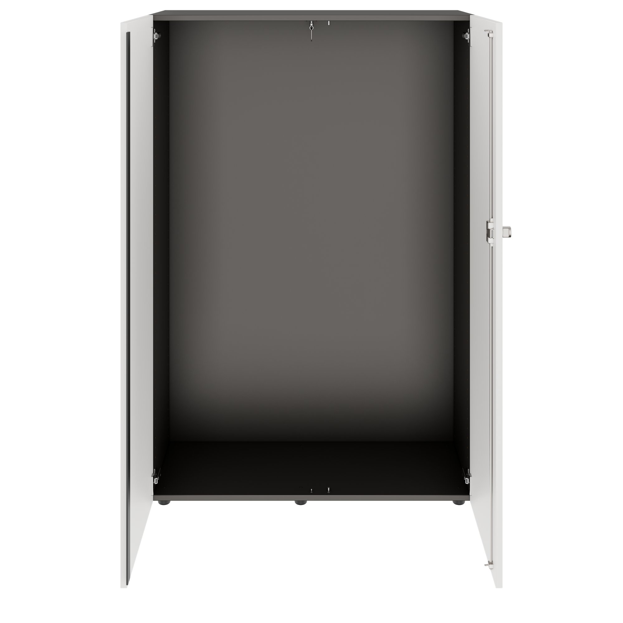 PRO Gabinetto di Cloakroom | 4 OH, 800 - 1000 x 1510 mm, morbido -close, grafite / bianco - 3 Main Image