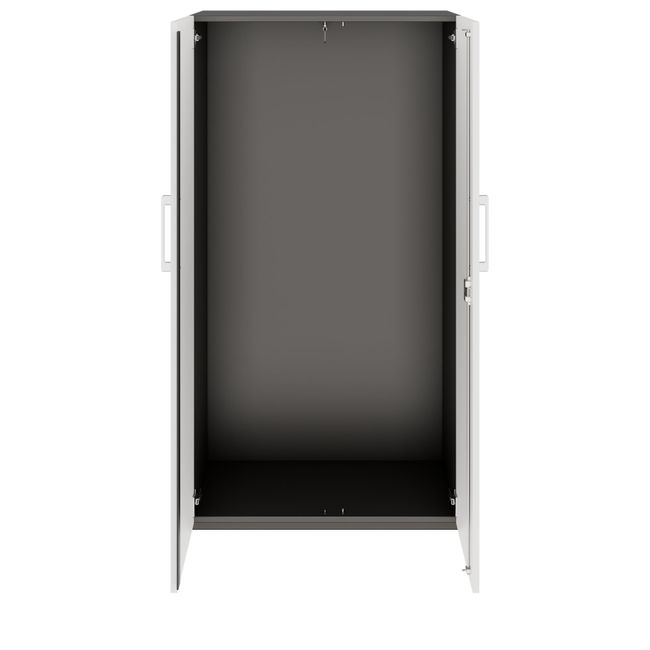 PRO Garderobenschrank | 4 OH, 800 - 1000 x 1510 mm, Soft-Close, Graphit / Weiß