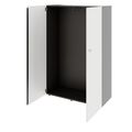 PRO Gabinetto di Cloakroom | 4 OH, 800 - 1000 x 1510 mm, morbido -close, grafite / bianco - 4 Thumbnail Image