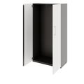 PRO Garderobenschrank | 4 OH, 800 - 1000 x 1510 mm, Soft-Close, Graphit / Weiß