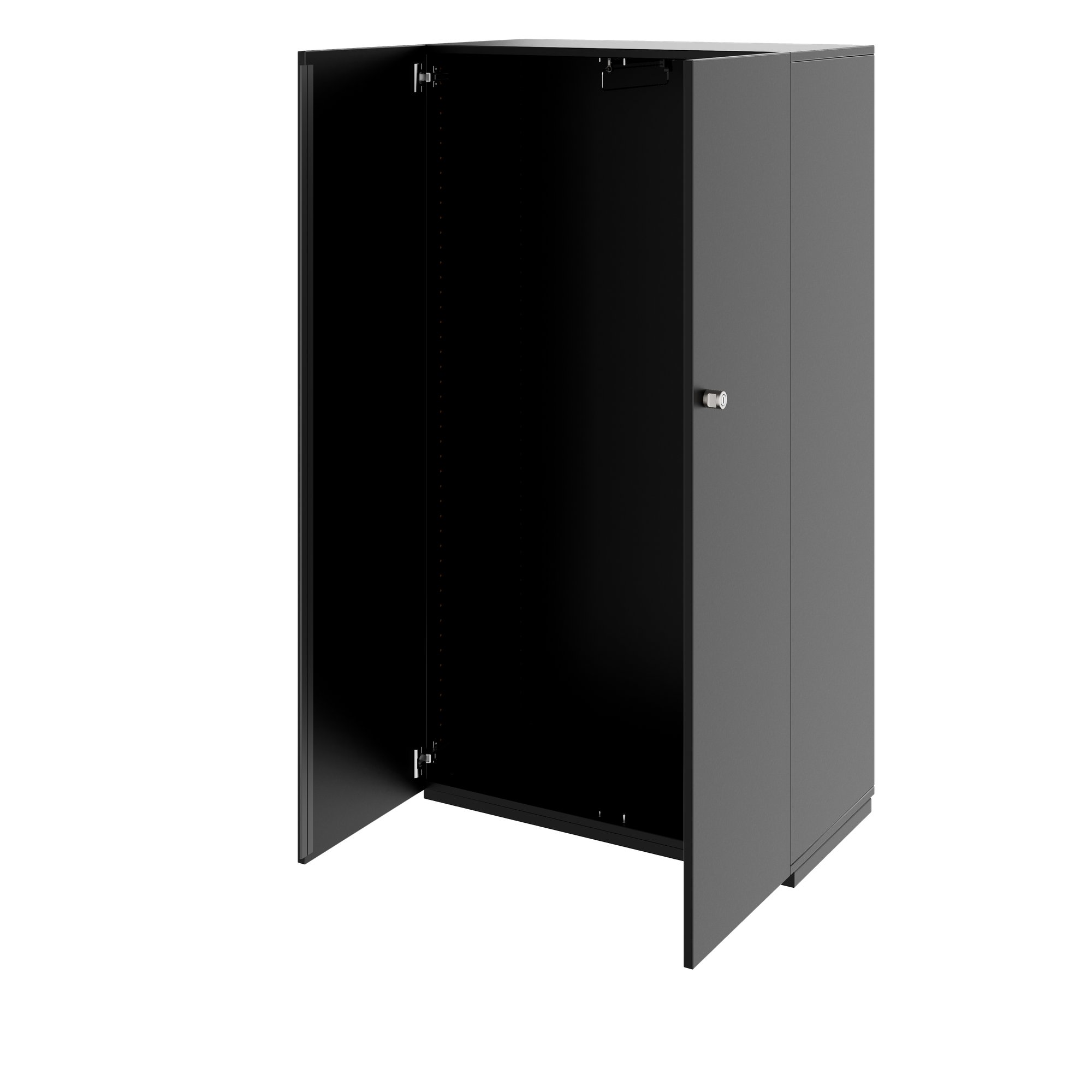 PRO Gabinetto di Cloakroom | 4 OH, 800 - 1000 x 1510 mm, morbido, nero - 4 Main Image