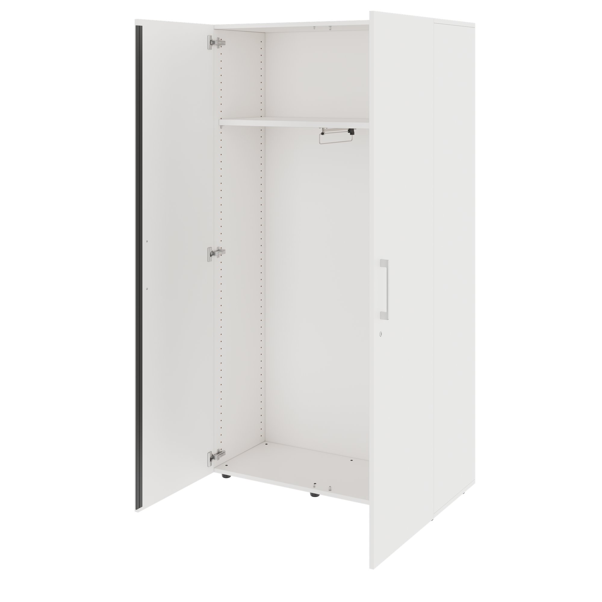 PRO Gabinetto di Cloakroom | 5 OH, 800 - 1000 x 1880 mm, morbido, bianco - 4 Main Image