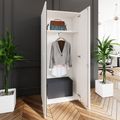 PRO Gabinetto di Cloakroom | 5 OH, 800 - 1000 x 1880 mm, morbido, bianco - 15 Thumbnail Image