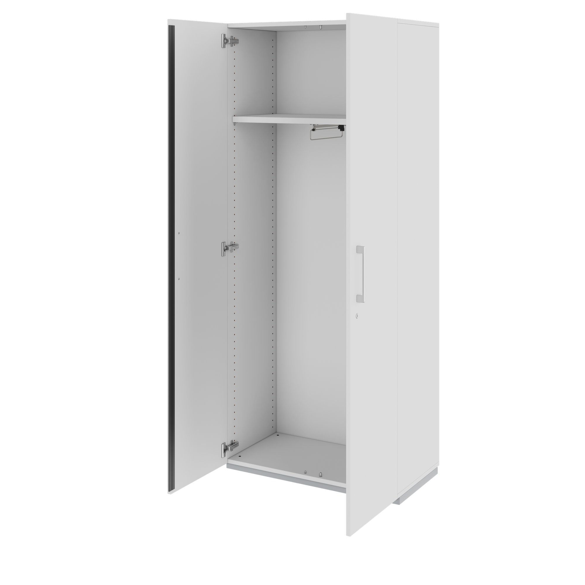 PRO Gabinetto di Cloakroom | 5 OH, 800 - 1000 x 1880 mm, morbido -close, grigio - 4 Main Image
