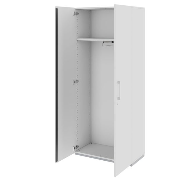 PRO Garderobenschrank | 5 OH, 800 - 1000 x 1880 mm, Soft-Close, Grau