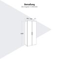 PRO Gabinetto di Cloakroom | 5 OH, 800 - 1000 x 1880 mm, morbido -close, grigio - 13 Thumbnail Image