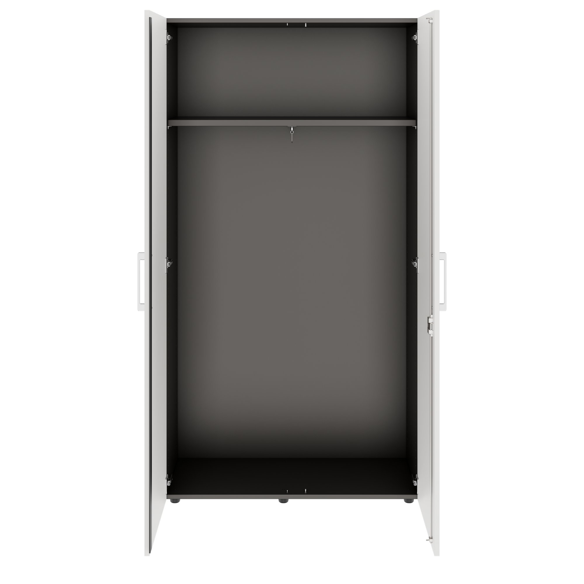 PRO Gabinetto di Cloakroom | 5 OH, 800 - 1000 x 1880 mm, morbido -close, grafite / bianco - 3 Main Image