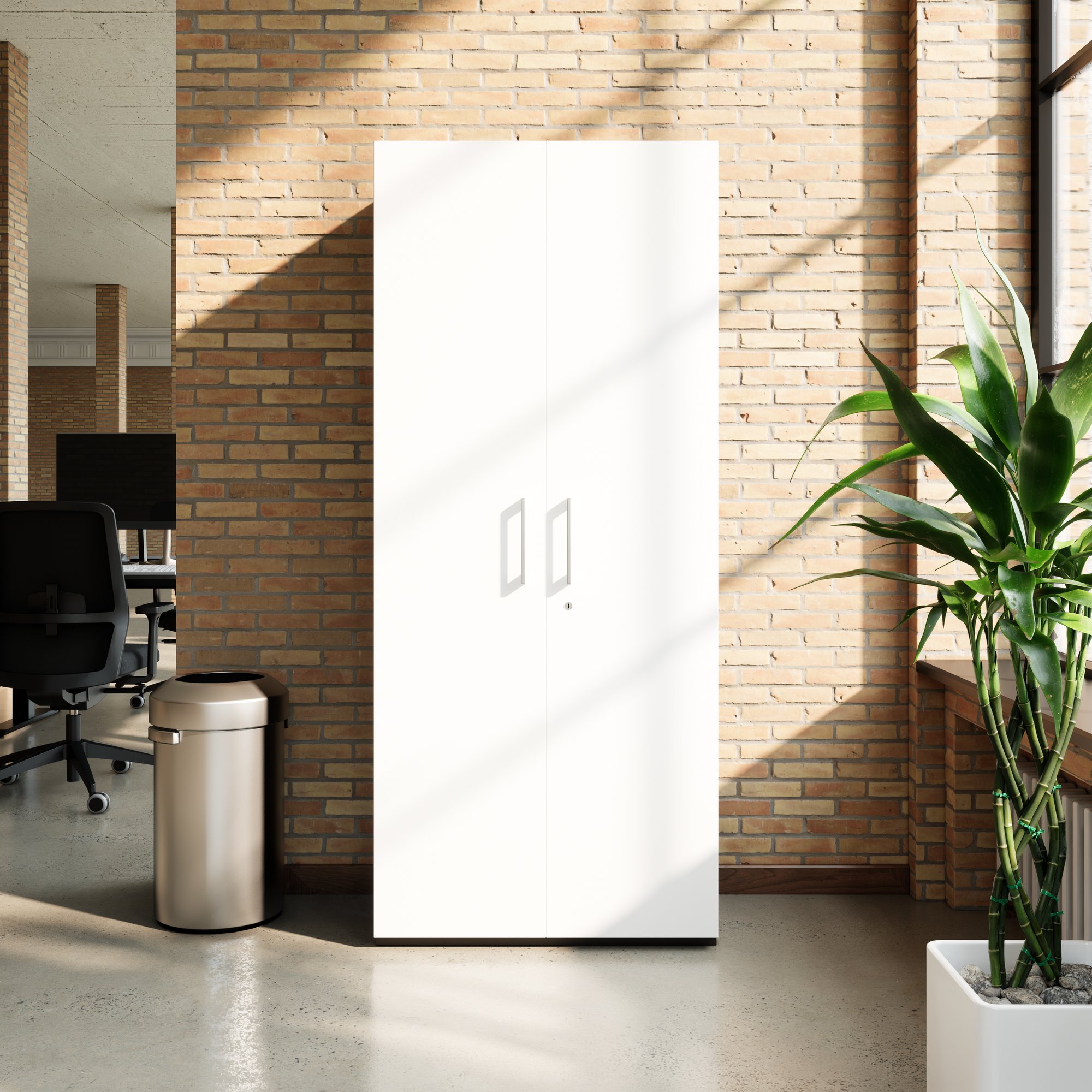 PRO Gabinetto di Cloakroom | 5 OH, 800 - 1000 x 1880 mm, morbido -close, grafite / bianco - 14 Main Image
