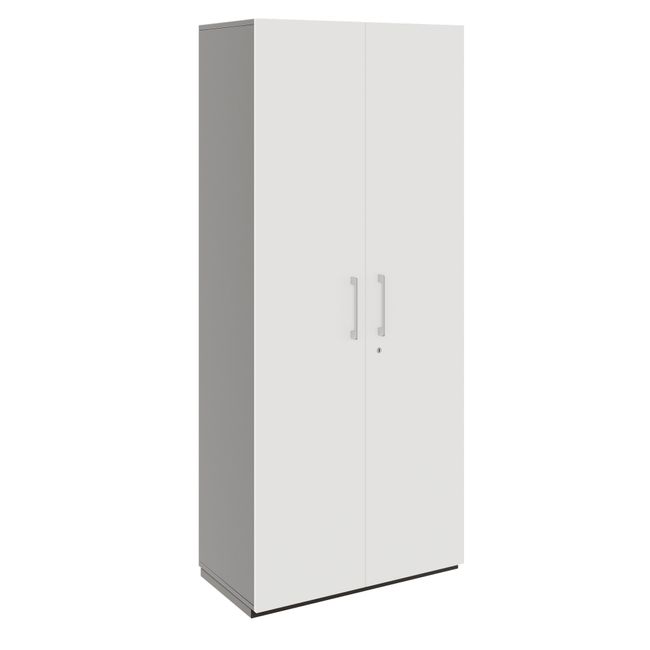 PRO Garderobenschrank | 5 OH, 800 - 1000 x 1880 mm, Soft-Close, Graphit / Weiß