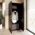 PRO Gabinetto di Cloakroom | 5 OH, 800 - 1000 x 1880 mm, morbido, nero - 15 Thumbnail Image
