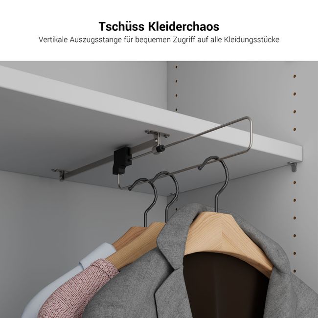 PRO Garderobenschrank | 5 OH, 800 - 1000 x 1880 mm, Soft-Close, Natureiche