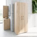 PRO Garderobenschrank | 5 OH, 800 - 1000 x 1880 mm, Soft-Close, Natureiche