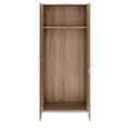 PRO Gabinetto di Cloakroom | 5 OH, 800 - 1000 x 1880 mm, morbido -close, quercia naturale - 3 Thumbnail Image