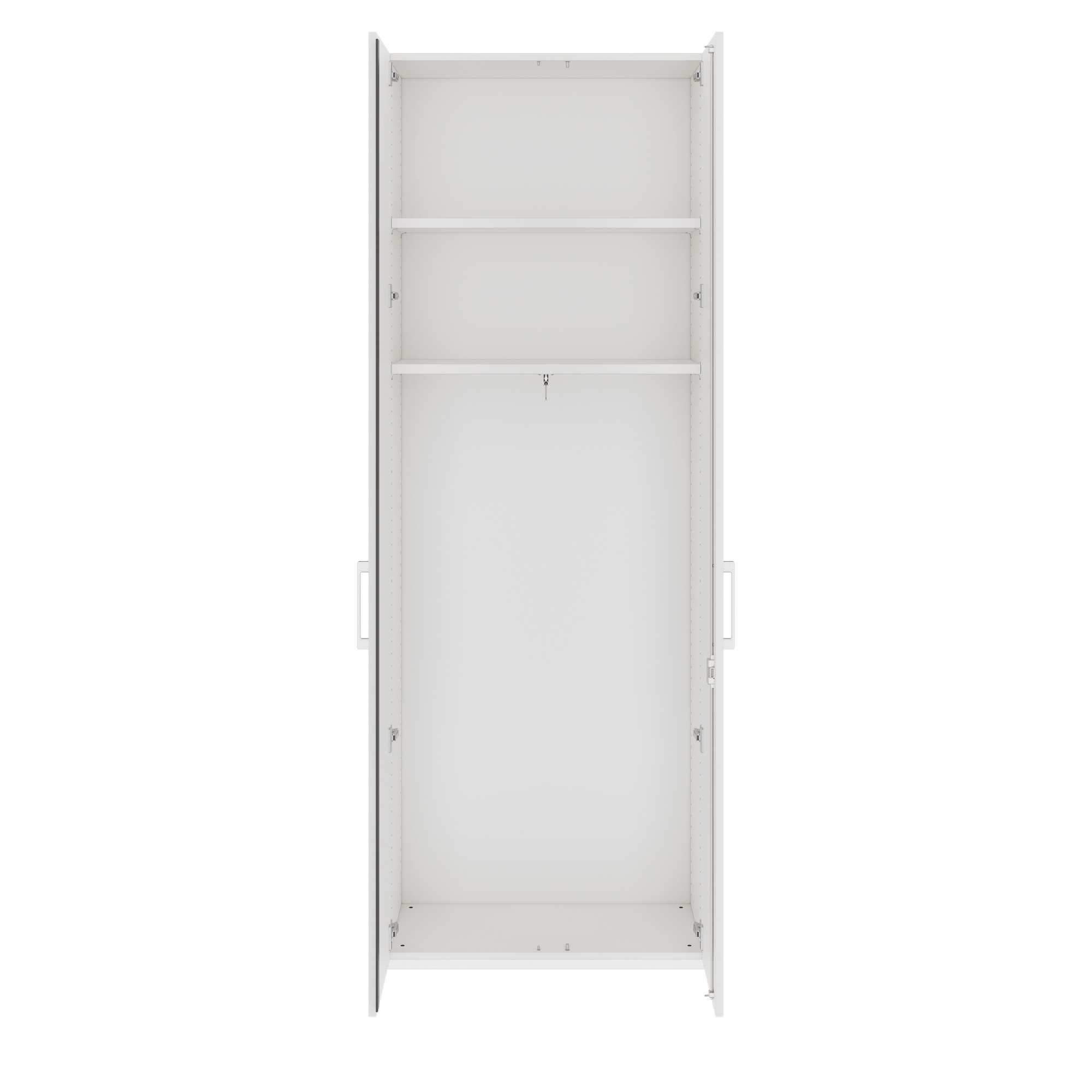 PRO Garderobenschrank | 6 OH, 800 - 1000 x 2250 mm, Soft-Close, Weiß - 3 Main Image