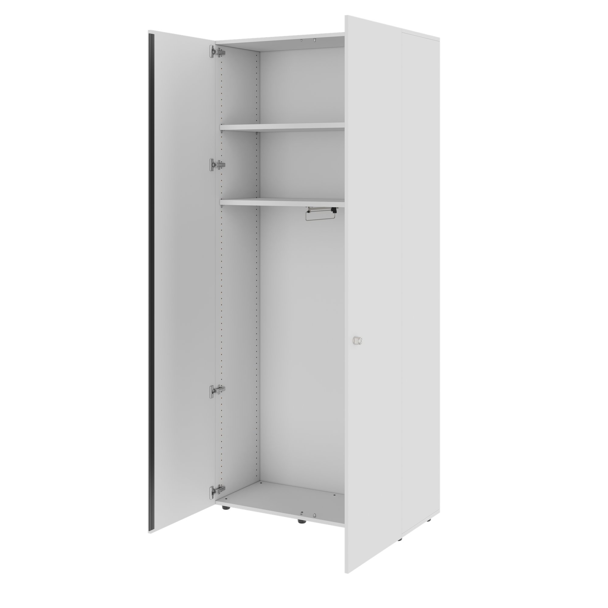 PRO Gabinetto di Cloakroom | 6 OH, 800 - 1000 x 2250 mm, morbido, grigio - 4 Main Image