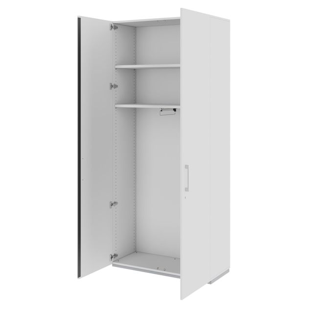 PRO Garderobenschrank | 6 OH, 800 - 1000 x 2250 mm, Soft-Close, Grau