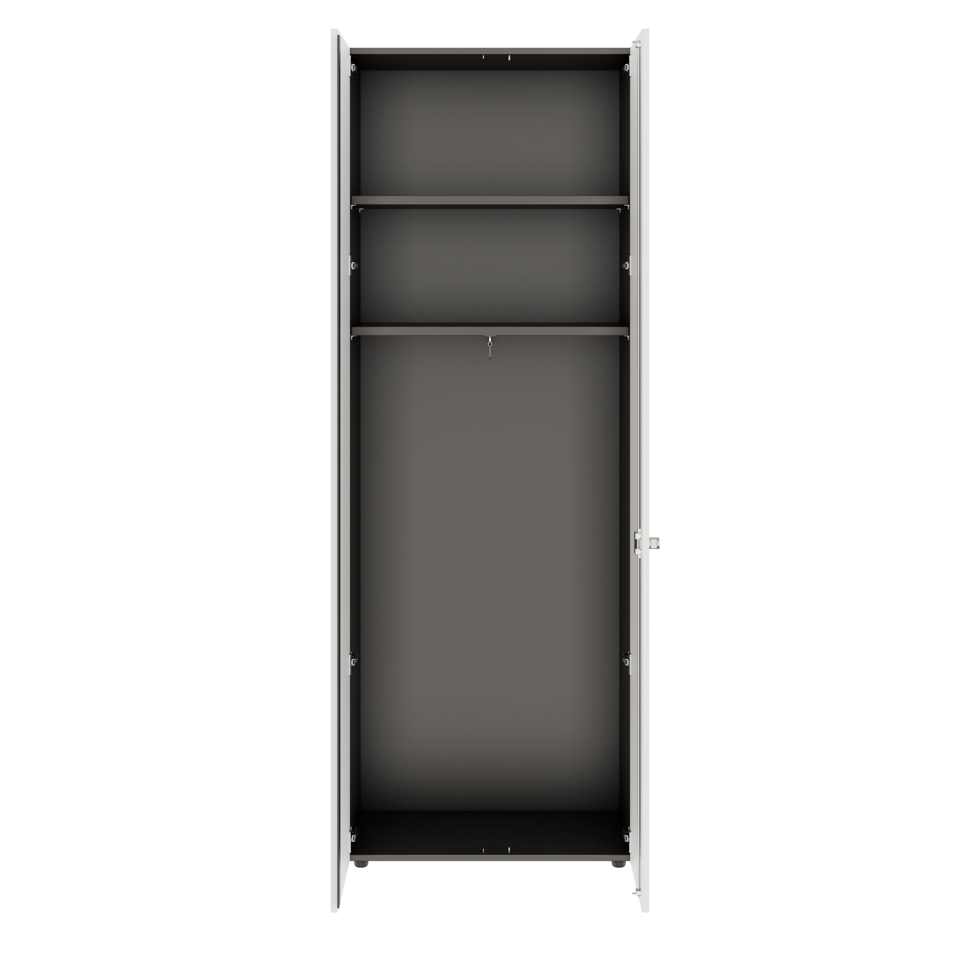 PRO Garderobenschrank | 6 OH, 800 - 1000 x 2250 mm, Soft-Close, Graphit / Weiß - 3 Main Image