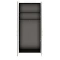PRO Garderobenschrank | 6 OH, 800 - 1000 x 2250 mm, Soft-Close, Graphit / Weiß